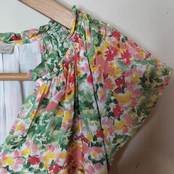 Ann Taylor LOFT Floral Dress Flutter Sleeve A Line - Picture 6 of 10